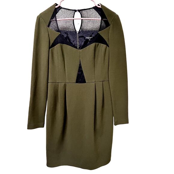 Runway Ultra Ray Crepe Transporter Nanette Lepore Dress in Olive - Picture 1 of 9